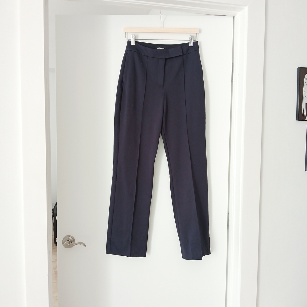 Express Slim Dress Pants in Navy NWT